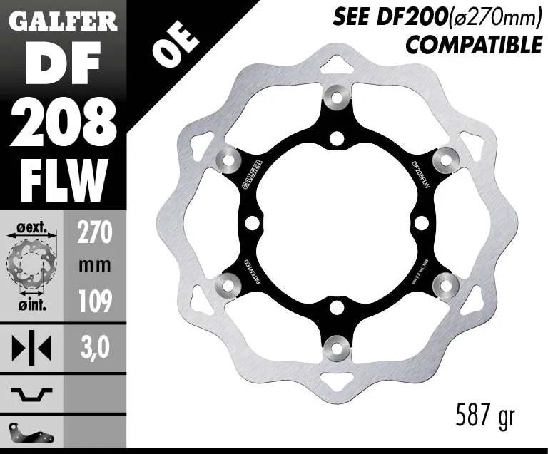 Galfer Brake Rotor For Motorcycle - High-carbon Stainless Steel