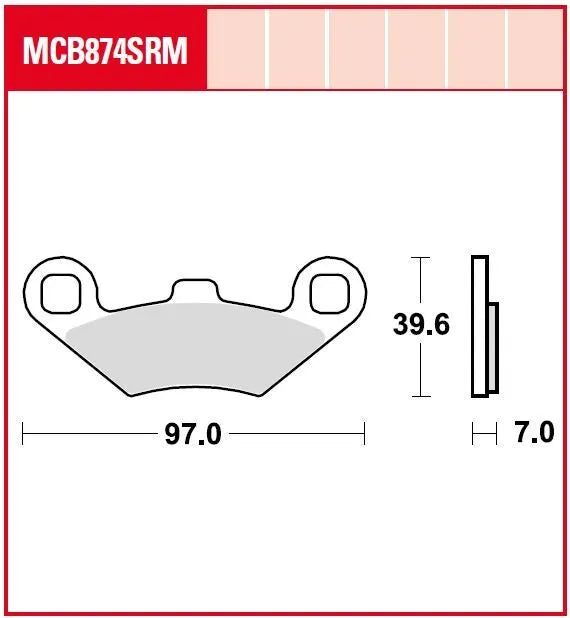 Trw Srm Series Sintered Scooter Brake Pads