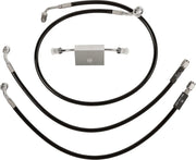 La Choppers Black Braided Brake Line Kit With Abs