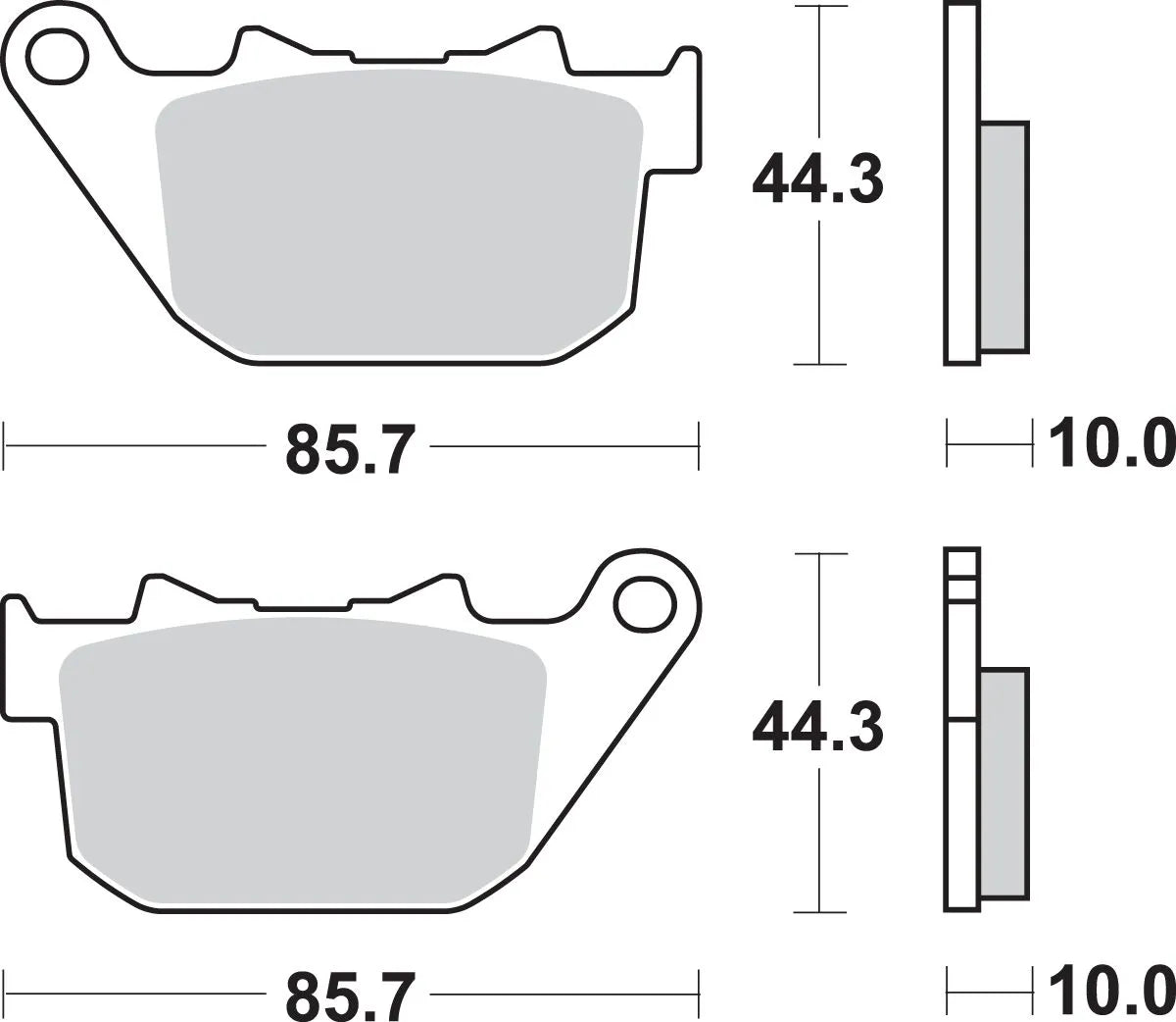 Sbs Hls Street Excel Sintered Rear Brake Pads