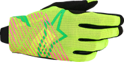 Alpinestars Radar Pro Gloves - Black/Green/Fluorescent Yellow/Fluorescent Pink