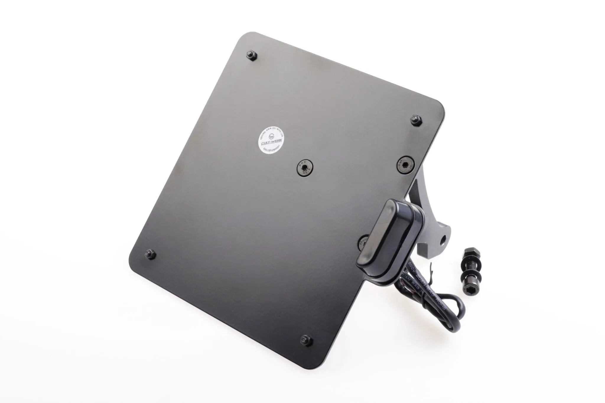 Cult Werk License Plate Holder - Black Powder-coated Steel