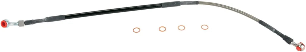 Moose Offroad Stainless Steel Braided Brake Line - Rear