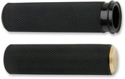 Arlen Ness Knurled Grips - Black/brass
