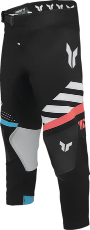 Thor Youth Sportmode Synth Pants - Black/White/Coral/Turquoise