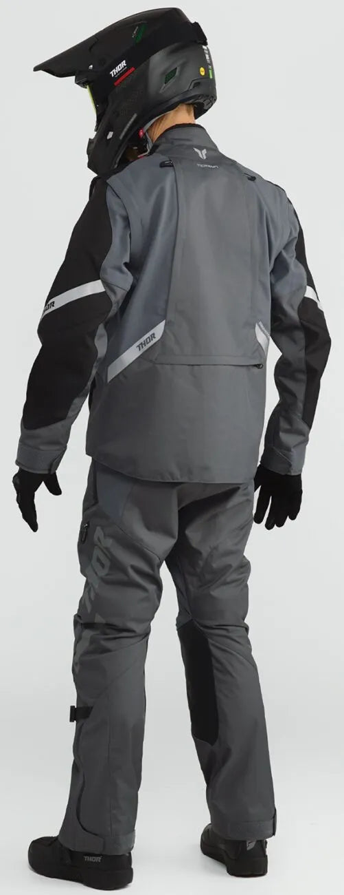 Thor Terrain Over-the-boot Dual Sport Pants - Black/Light Gray/Charcoal Gray
