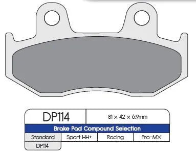 Dp Brakes Standard Sintered Metal Brake Pads