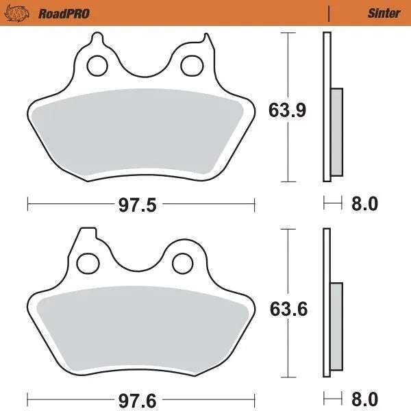 Moto-master Roadpro Sinter Brake Pad Rear