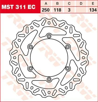 Trw Ec Cross Design Brake Rotor