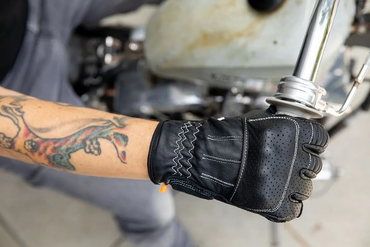 Biltwell Borrego Gloves - Black/Light Gray