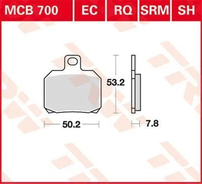 Trw Sh Series Sintered Rear Brake Pads