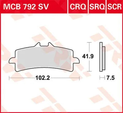 Trw Crq Series Carbon Race Brake Pads