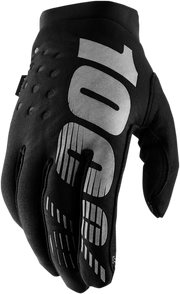 100% Youth Brisker Cold Weather Gloves - Black/Gray