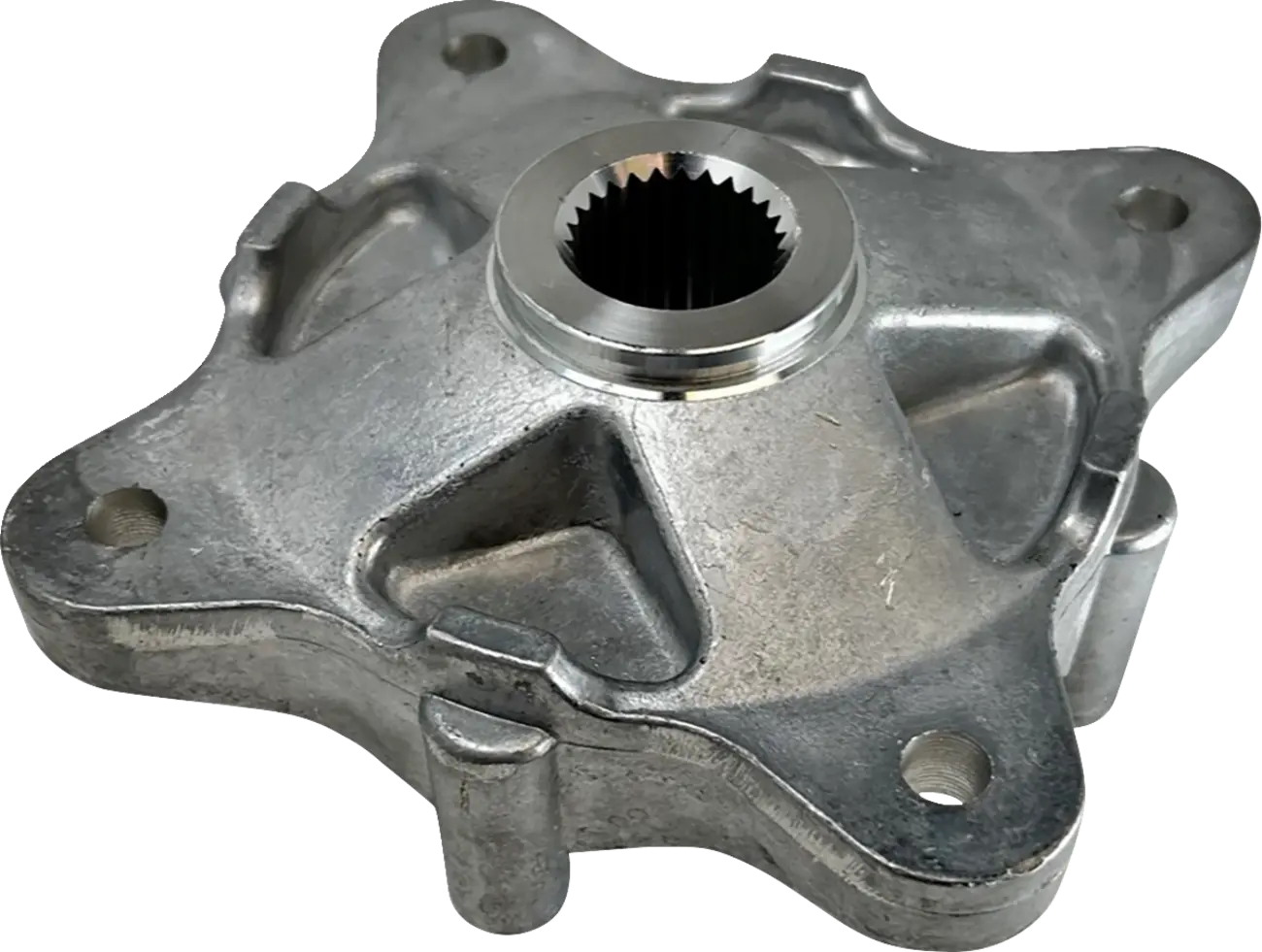 Moose Offroad Wheel Hub - Rear, Polished Aluminum
