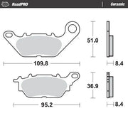 Moto-master Ceramic Brake Pads For Motorcycles