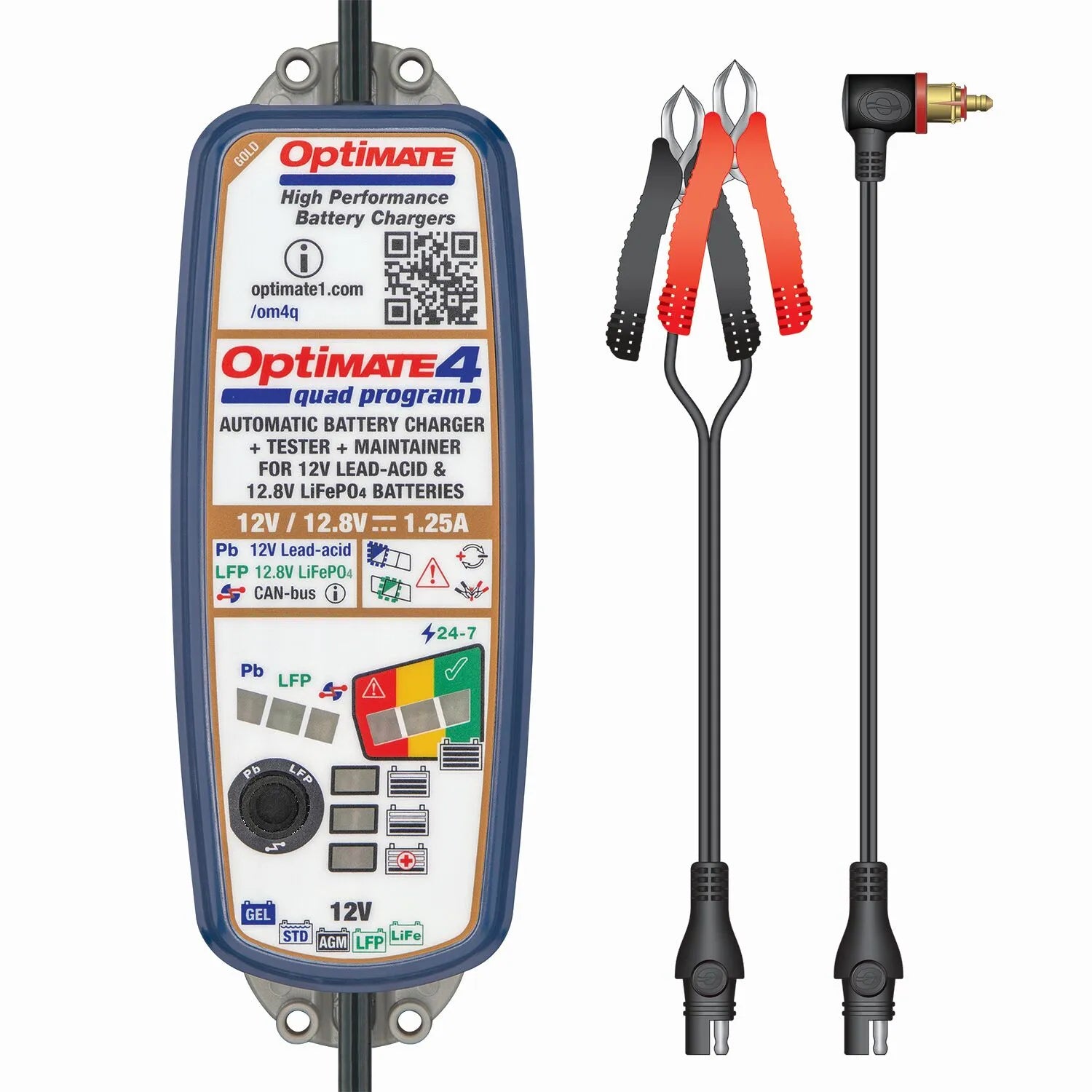 Tecmate Optimate 4 Quad 12v Battery Charger