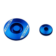 Scar Engine Plug For Motorcycle - Blue Anodized Aluminum