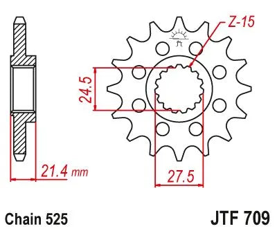 Jt Sprockets Front Sprocket 525 16t