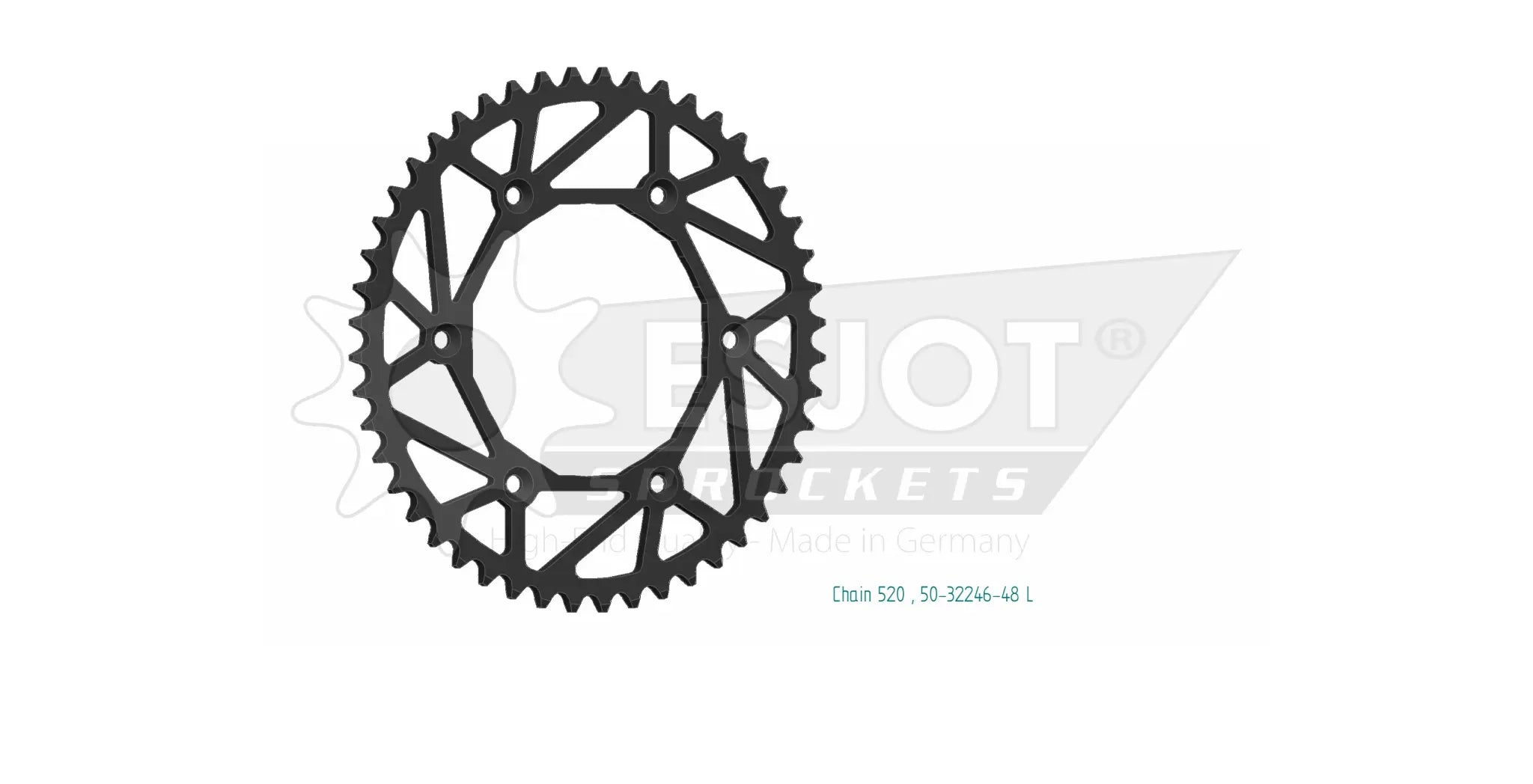 Esjot 520 Sprocket - Rear - Steel, 48t