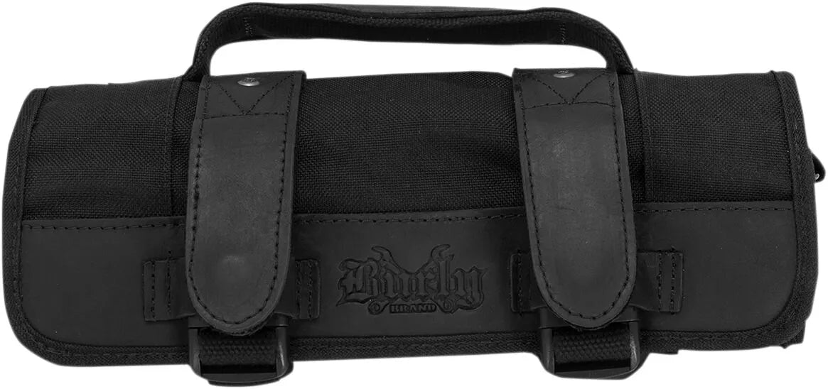 Burly Brand Tool Roll - Black Leather & Cordura