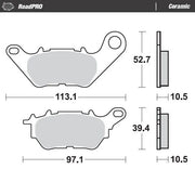 Moto-master Ceramic Brake Pads For Sport/touring Motorcycles
