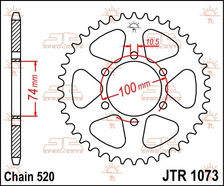 Jt Sprockets Steel Rear Sprocket - 520