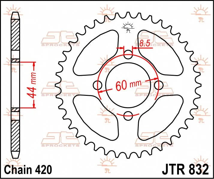 Jt Sprockets Steel Rear Sprocket 38t
