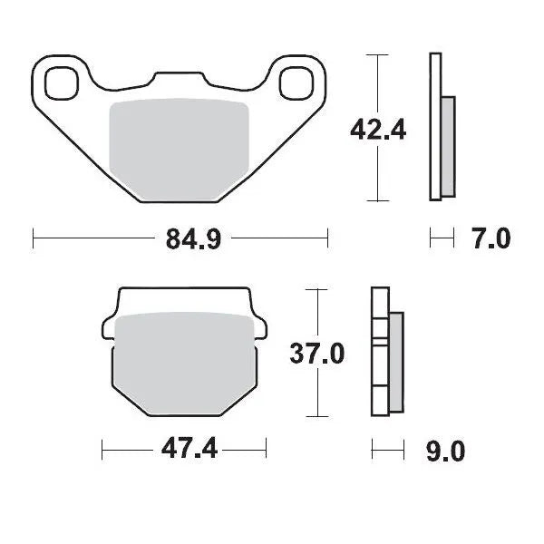 Moto-master Ceramic Brake Pads For Sports Touring Custom Motorcycles