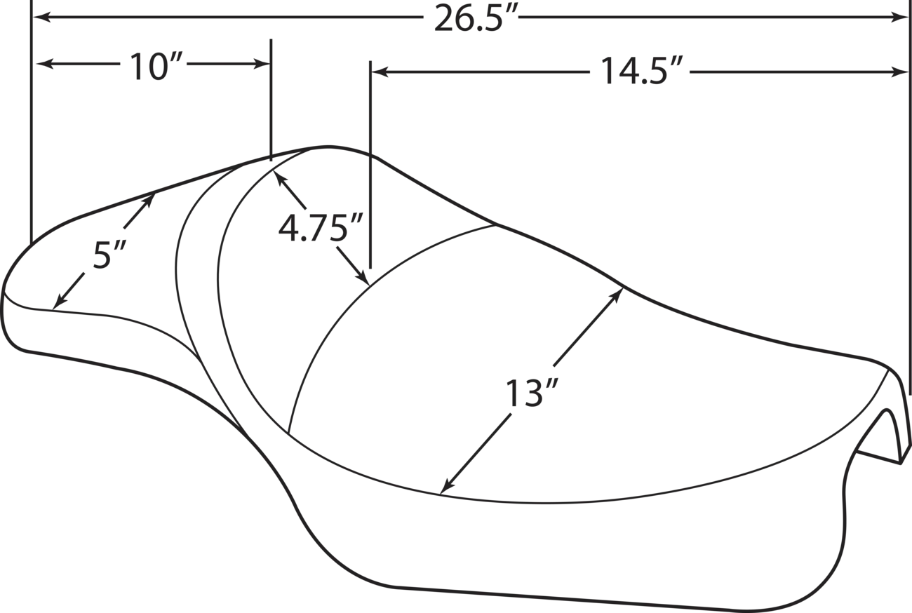 Drag Specialties Extended Reach Predator Solo Seat