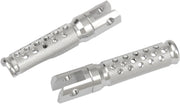 Emgo Slash-cut Foot Pegs - Silver Aluminum
