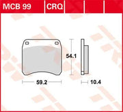 Trw Crq Series Carbon Race Brake Pads For Sport Motorcycles