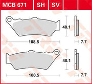 Trw Sv Series Sintered Brake Pads - Front