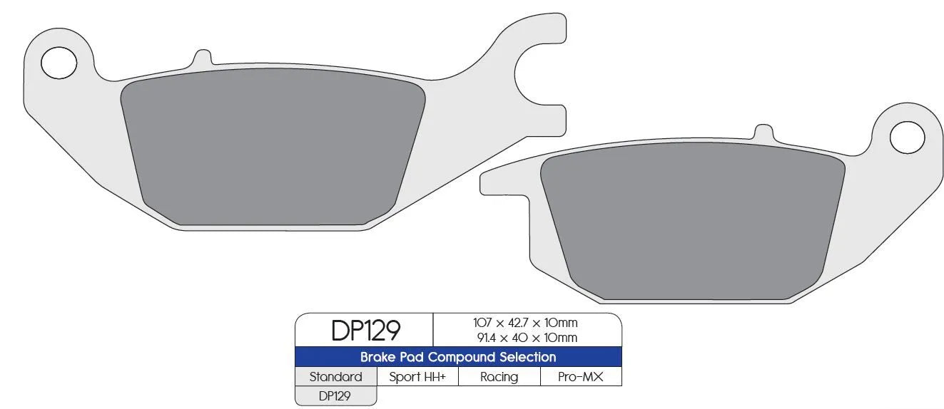 Dp Brakes Standard Sintered Metal Brake Pads