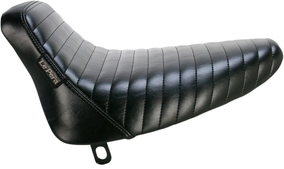 Le Pera Bare Bones Solo Seat - Black Pleated Vinyl