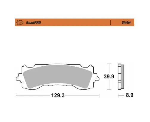 Moto-master Roadpro Sinter Brake Pad Front