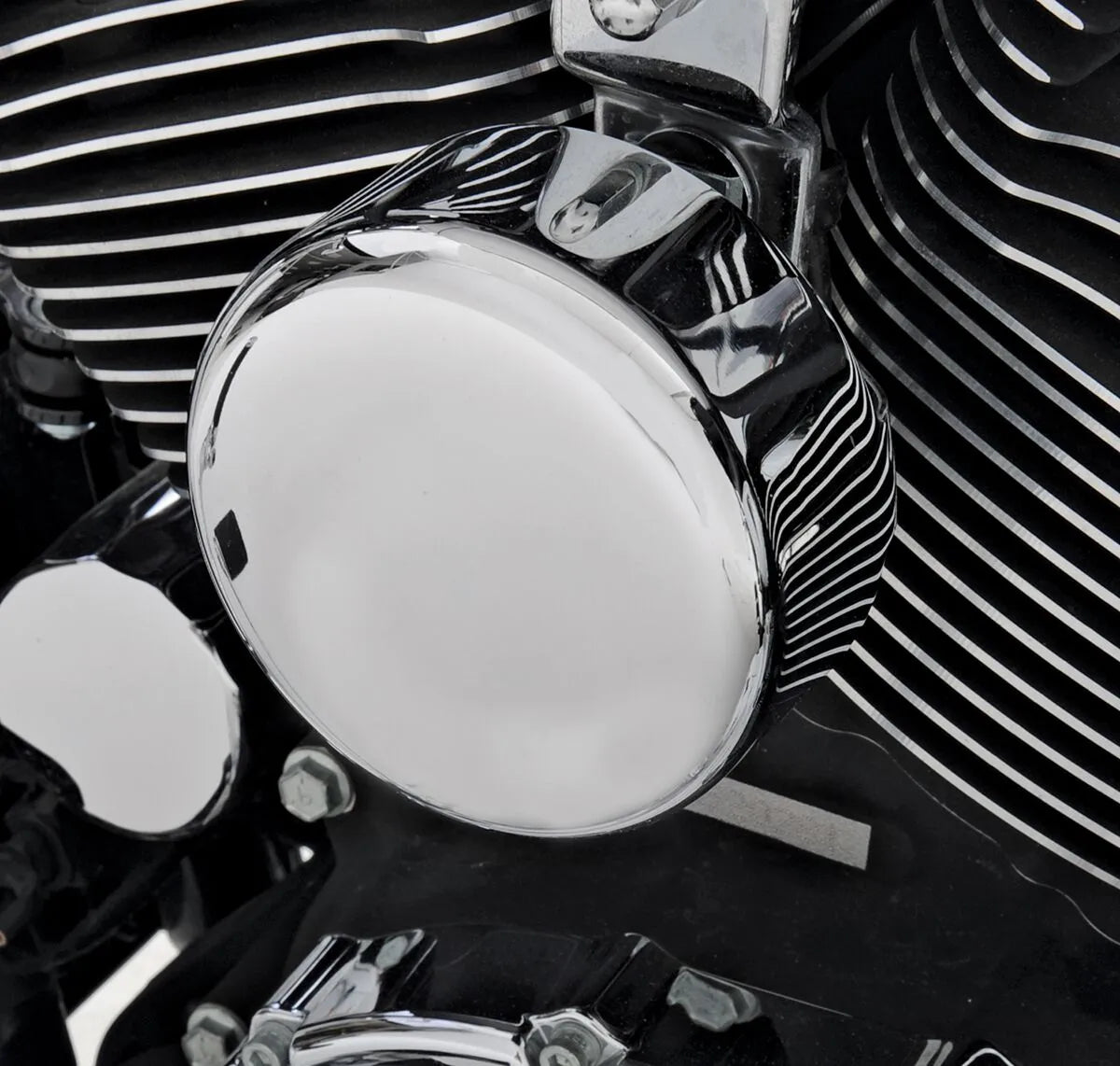 Drag Specialties Horn Cover - Chrome Steel, 4-5/8"