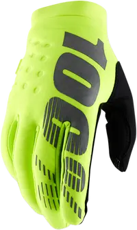 100% Brisker Insulated Off-road Gloves - Black/Fluorescent Yellow