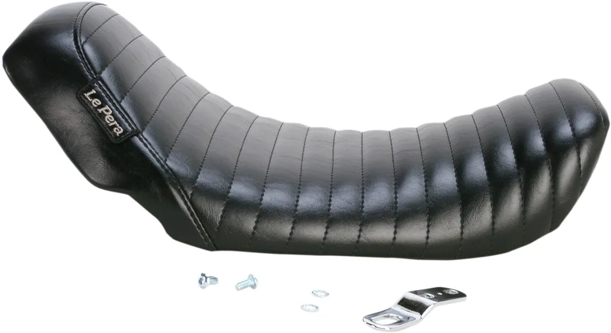 Le Pera Bare Bones Solo Seat - Black Pleated Vinyl