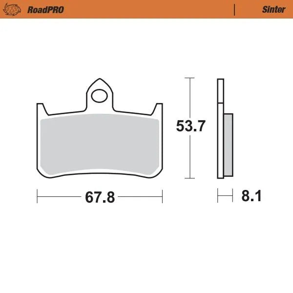 Moto-master Roadpro Sinter Brake Pad Front - Sintered Metal