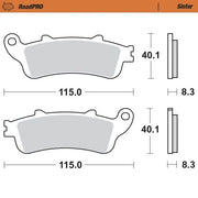 Moto-master Roadpro Sinter Brake Pad Front Sintered Metal