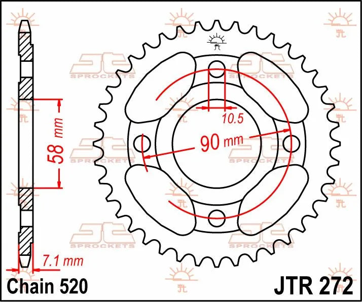 Jt Sprockets Steel Rear Sprocket 520-31t