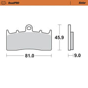 Moto-master Roadpro Sinter Brake Pad Front - Sintered Metal