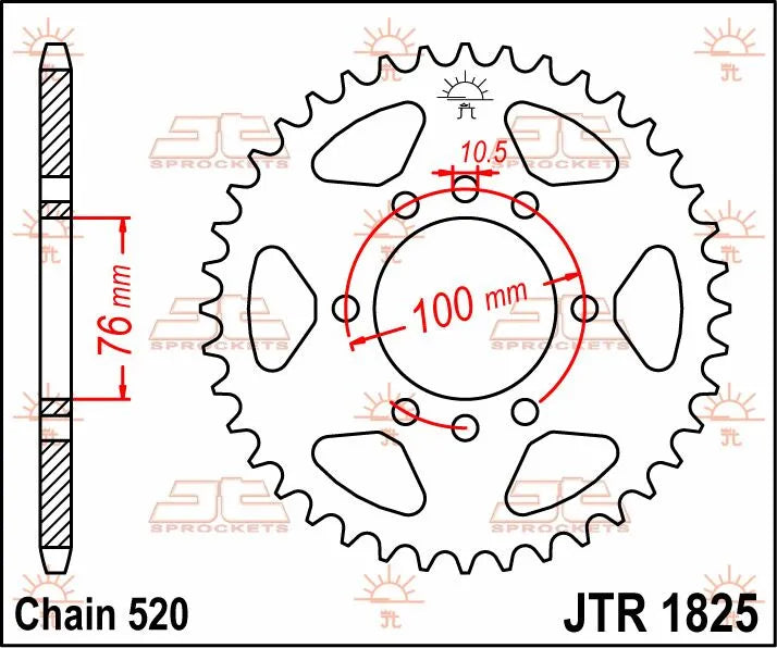 Jt Sprockets Steel Rear Sprocket 520-48t