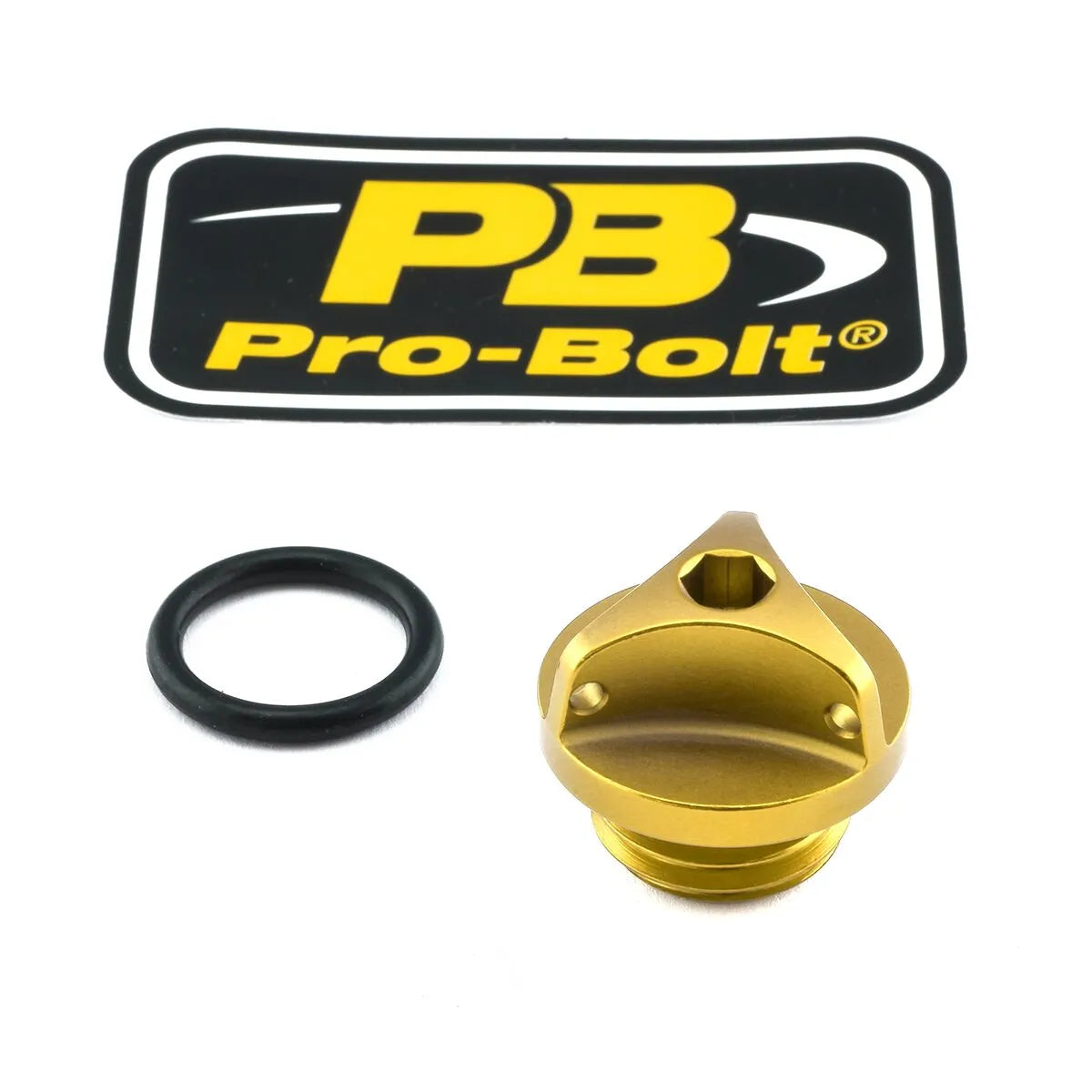 Pro Bolt Aluminium Oil Filler Cap - Yellow