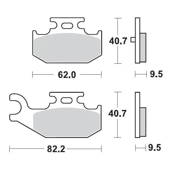 Moto-master Racing Sintered Metal Brake Pads For Atv