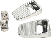 Slyfox Foot Pegs - Billet Aluminum, Silver Polished
