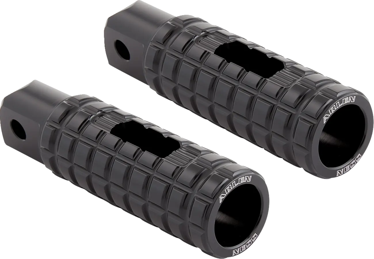 Arlen Ness Speedliner Foot Pegs - Black Anodized