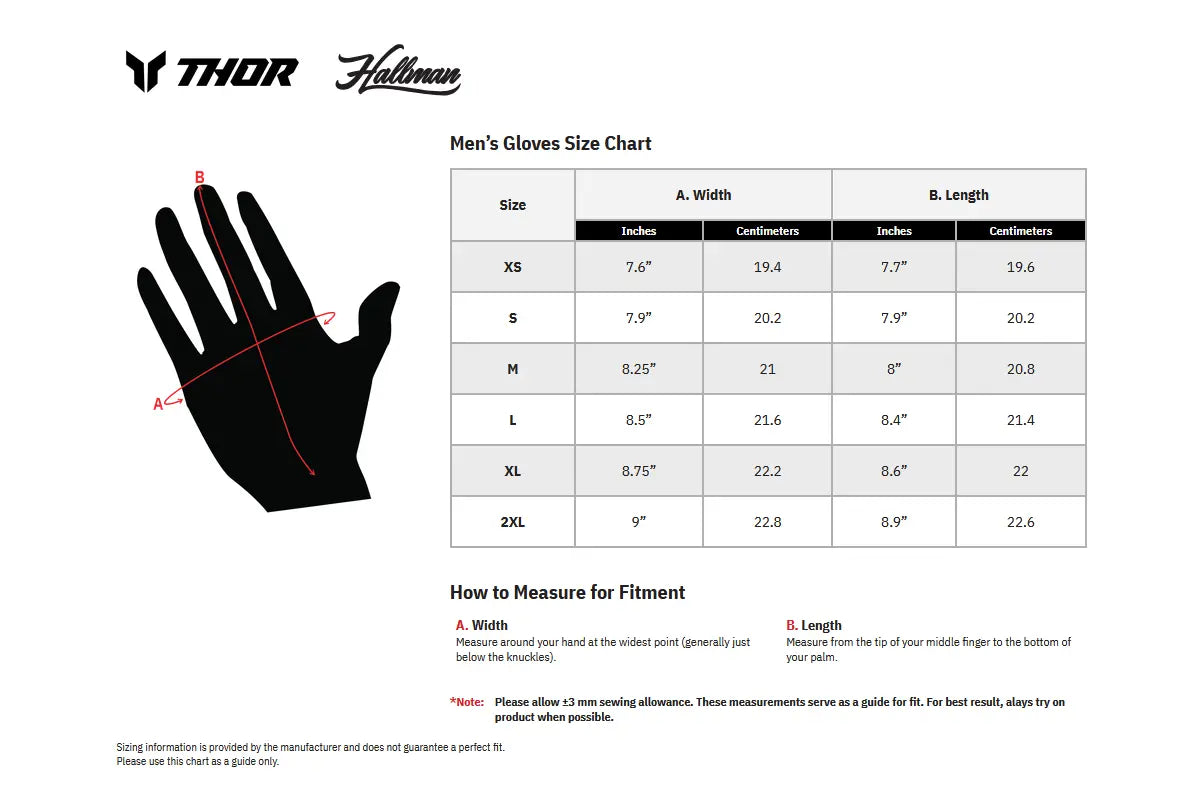 Thor Launchmode Gloves - Black/Red