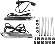 Ciro Led Saddlebag Hinge Covers - Chrome