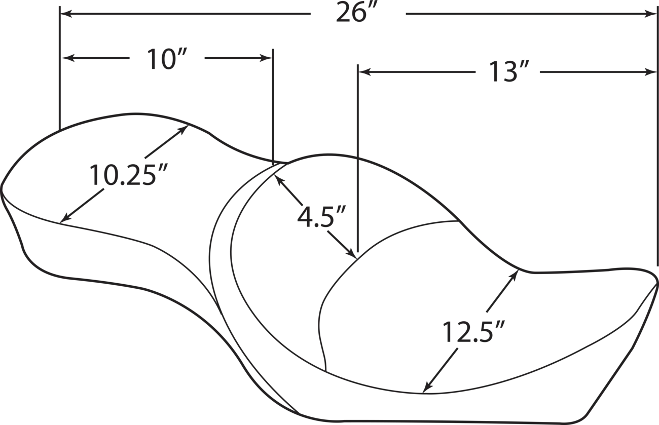 Drag Specialties Low-profile 2-up Seat